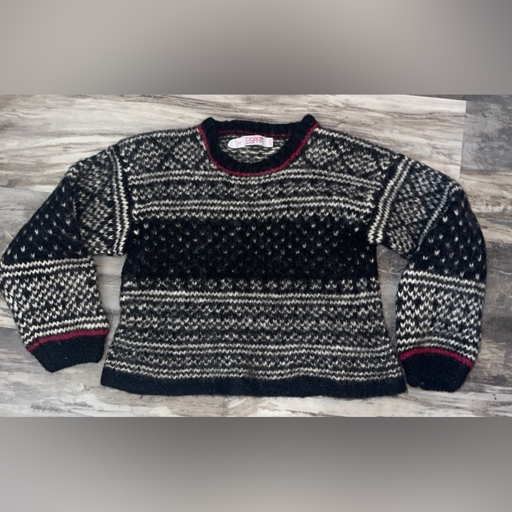 ISO ESPIRIT vintage wool blend Nordic style sweater